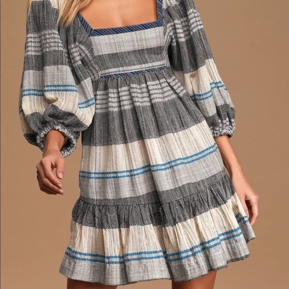 SOLD Free people all lined up mini dress - Picture 2 of 6